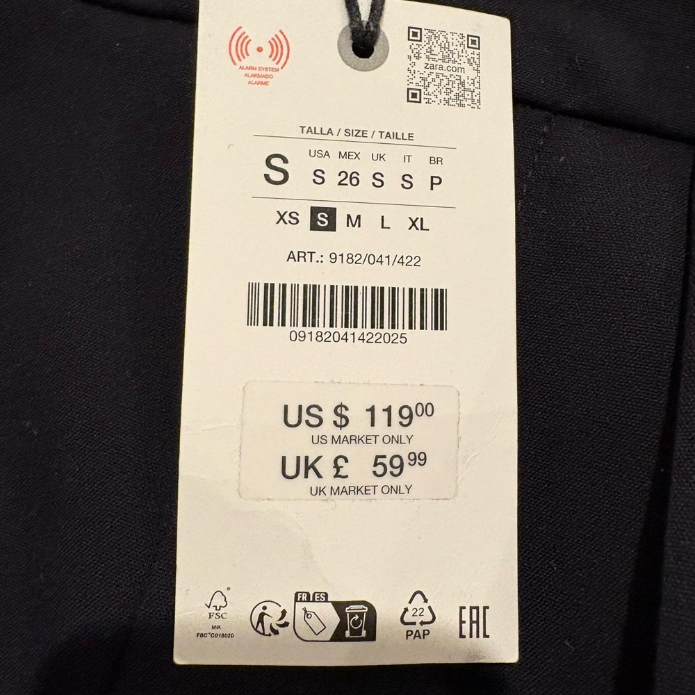 Zara Black Wide-Leg Cargo Pants - Picture 11 of 15